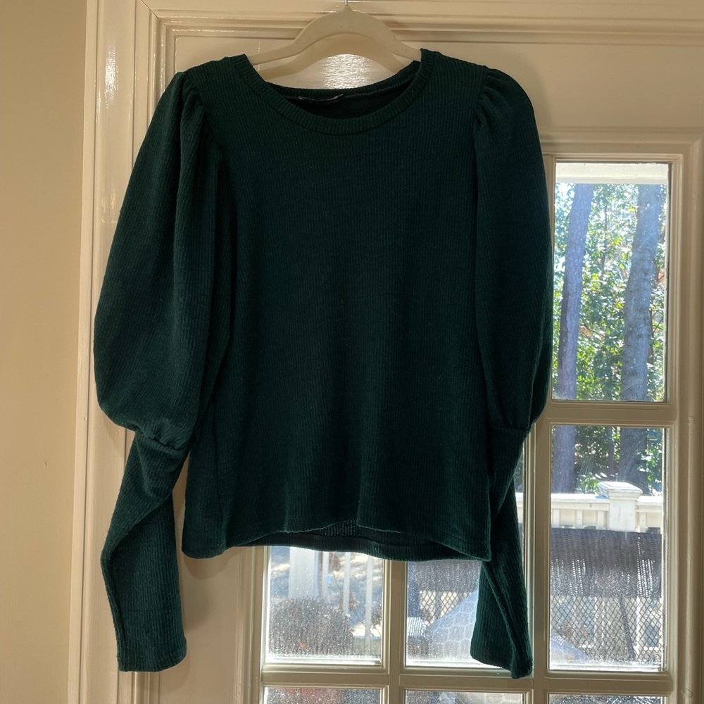 ZARA (small) long sleeve green sweater/top